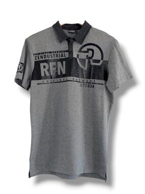 NWT Rufen Gray And Black Polo Shirt